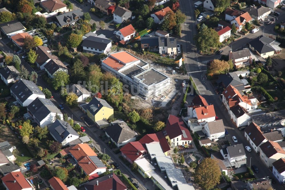 Harxheim aus der Vogelperspektive: Baustelle zur Errichtung eines KITA- Kindergarten in Harxheim im Bundesland Rheinland-Pfalz, Deutschland