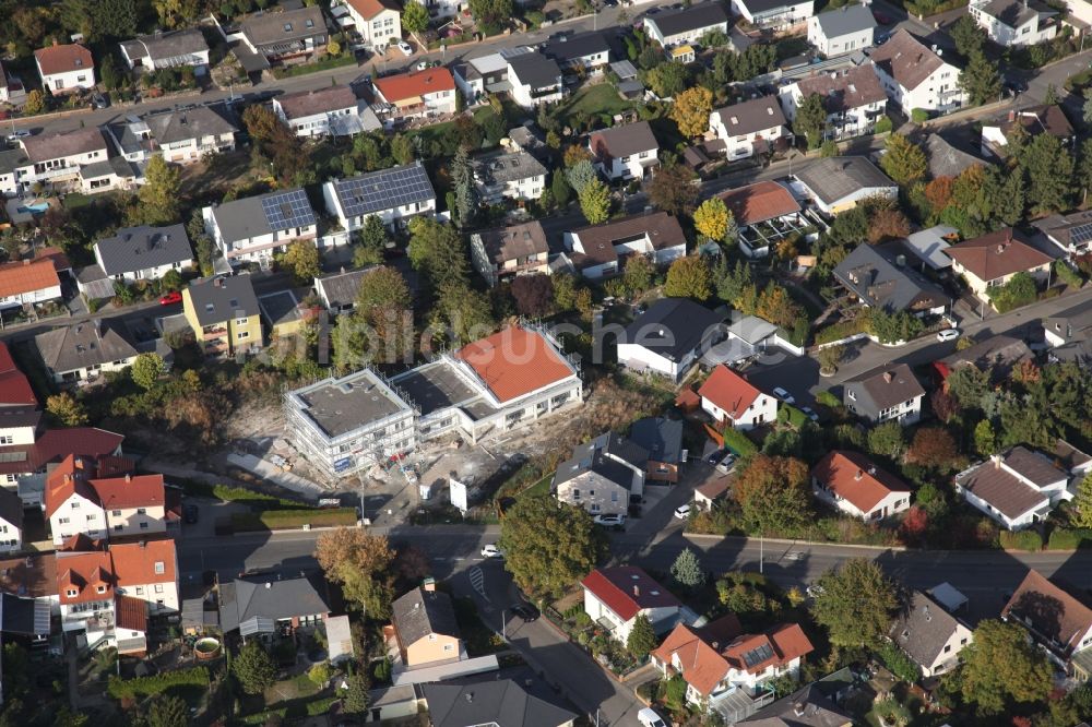 Harxheim aus der Vogelperspektive: Baustelle zur Errichtung eines KITA- Kindergarten in Harxheim im Bundesland Rheinland-Pfalz, Deutschland