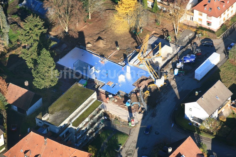 Luftaufnahme Wehr - Baustelle zur Errichtung eines KITA- Kindergarten in Wehr im Bundesland Baden-Württemberg, Deutschland