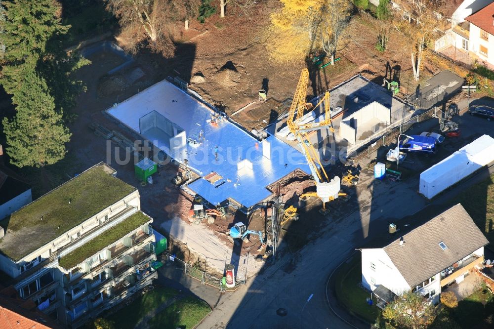 Wehr von oben - Baustelle zur Errichtung eines KITA- Kindergarten in Wehr im Bundesland Baden-Württemberg, Deutschland