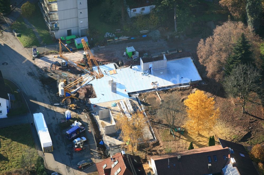 Luftbild Wehr - Baustelle zur Errichtung eines KITA- Kindergarten in Wehr im Bundesland Baden-Württemberg, Deutschland