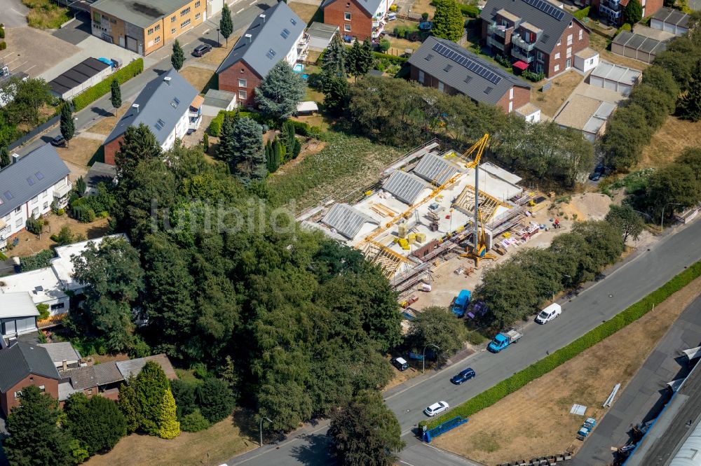 Werne von oben - Baustelle zur Errichtung eines KITA- Kindergarten in Werne im Bundesland Nordrhein-Westfalen, Deutschland