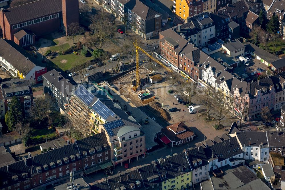 Luftbild Oberhausen - Baustelle zur Umgestaltung des Marktplatzes im Stadtteil Osterfeld in Oberhausen im Bundesland Nordrhein-Westfalen