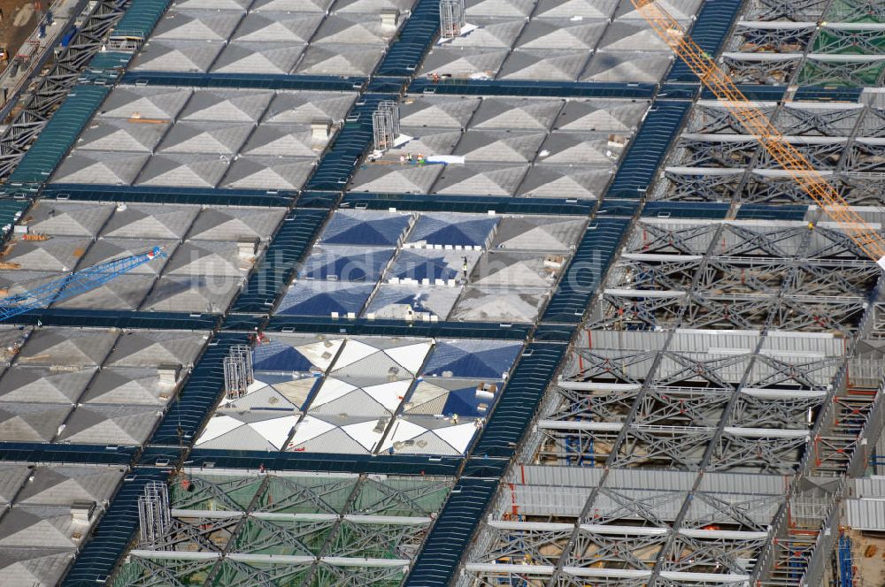 Luftaufnahme Schönefeld - Baustellen am Flughafen Berlin-Schönefeld BBI - Construction fields at Berlin-Schoenefeld Airport BBI