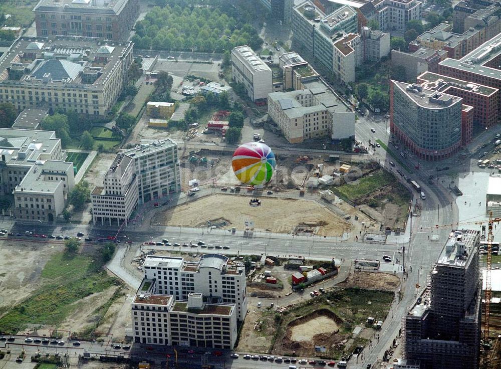 Berlin von oben - Baustellen am Leipziger Platz / Nähe Potsdamer Platz