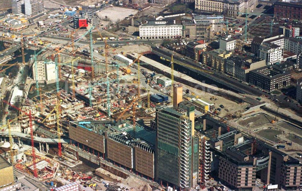 Berlin aus der Vogelperspektive: Baustellen am Potsdamer Platz