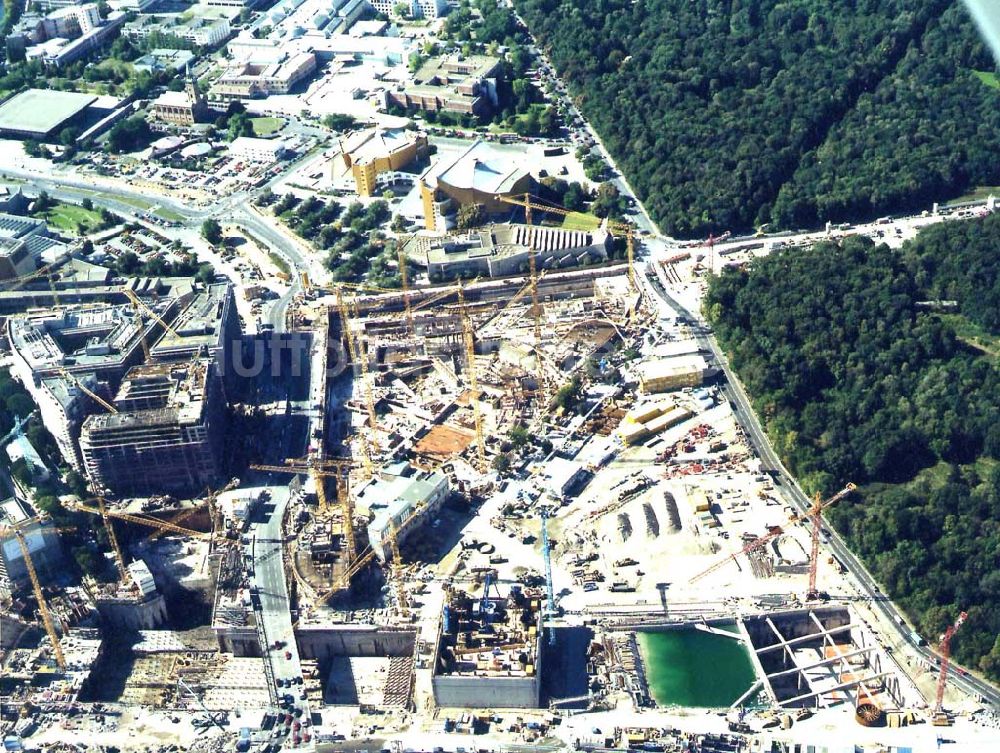 Berlin-Tiergarten von oben - Baustellen am Potsdamer Platz19.09.1997