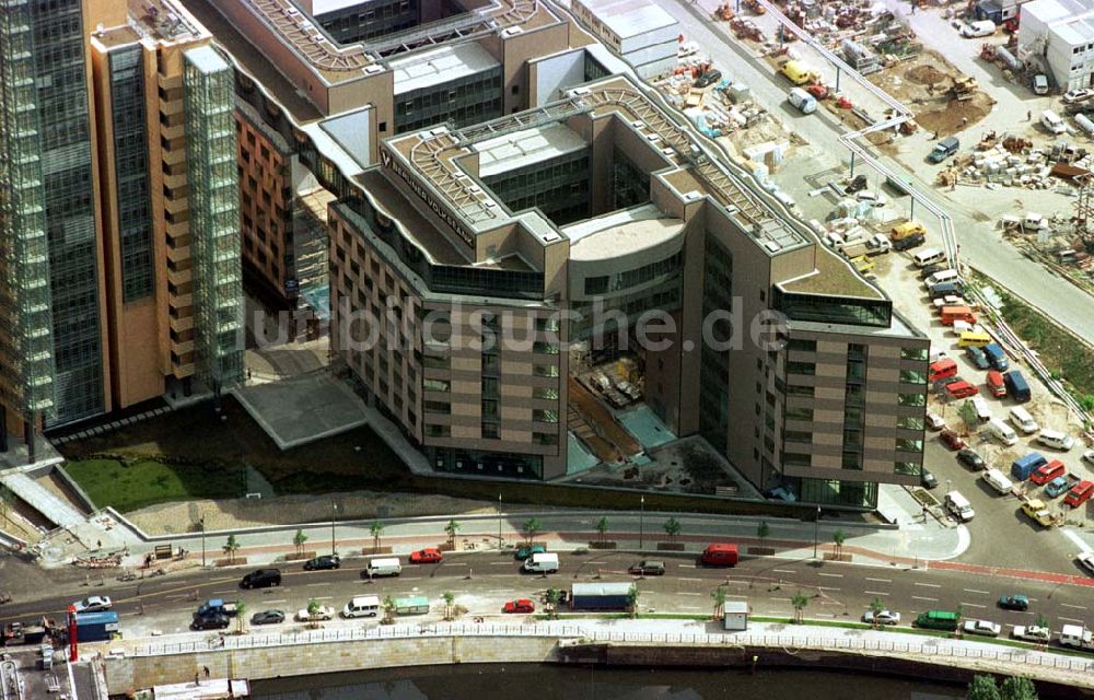 Luftaufnahme Berlin - Tiergarten - Baustellen am Potsdamer Platz.