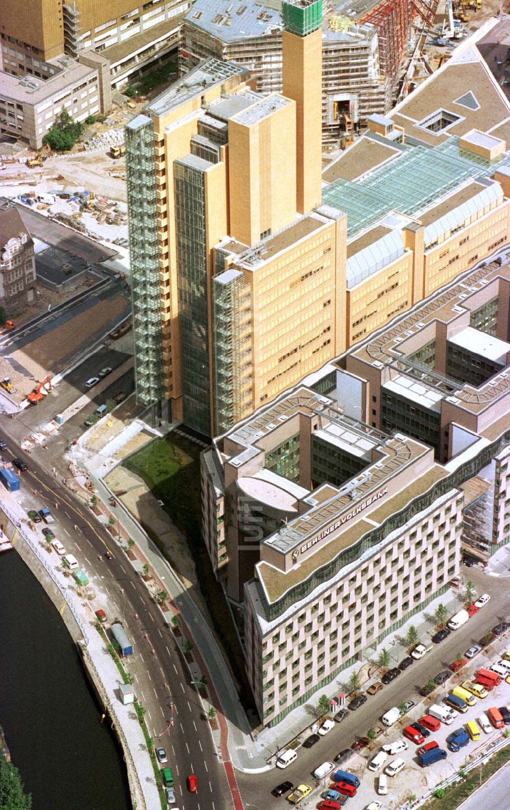 Luftbild Berlin - Tiergarten - Baustellen am Potsdamer Platz.