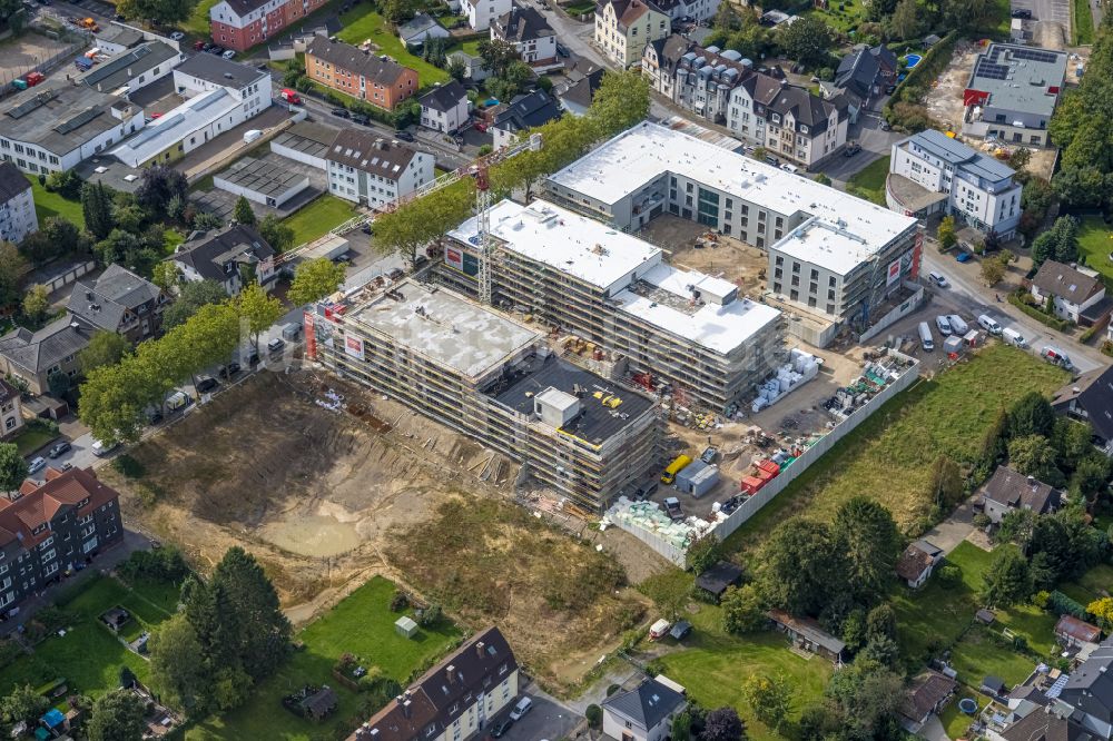 Gevelsberg aus der Vogelperspektive: Baustellen zum Neubau eines Stadtquartier Feverquartier in Gevelsberg im Bundesland Nordrhein-Westfalen, Deutschland