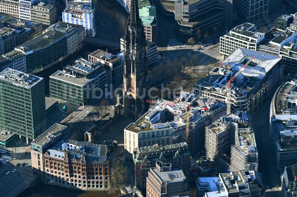 Hamburg aus der Vogelperspektive: Baustellen zum Neubau eines Stadtquartiers BURSTAH in Hamburg, Deutschland