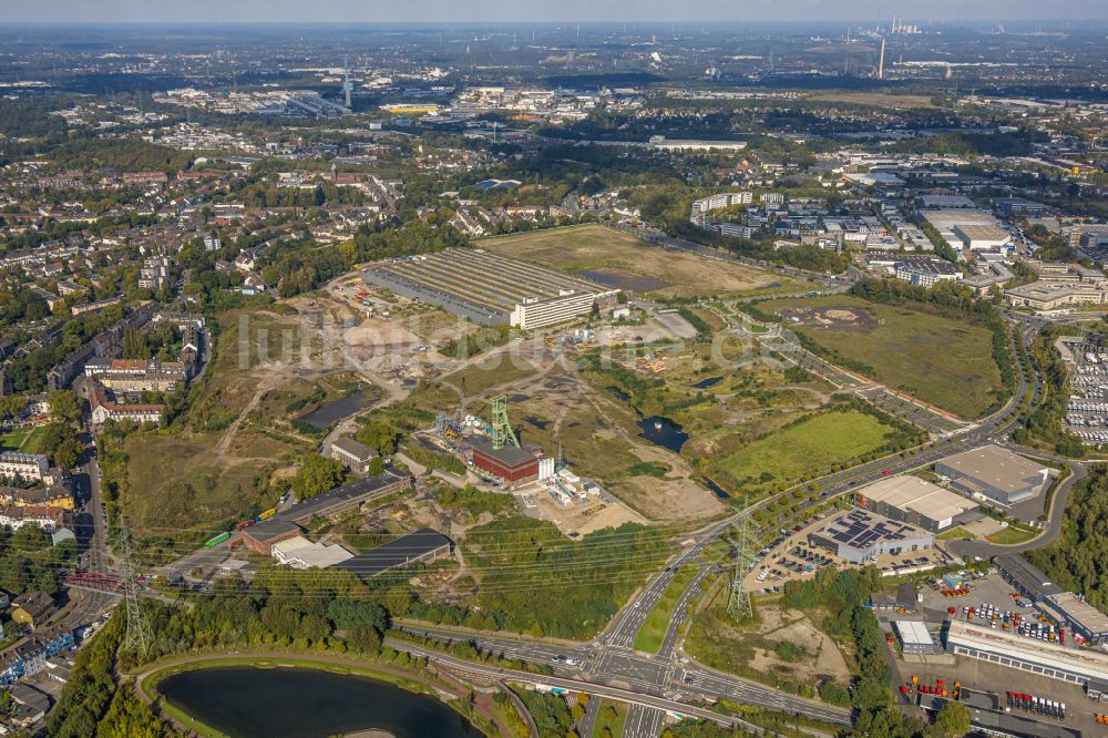 Luftbild Essen - Baustellen zum Neubau eines Stadtquartiers Essen 51 im Ortsteil Nordviertel in Essen im Bundesland Nordrhein-Westfalen, Deutschland