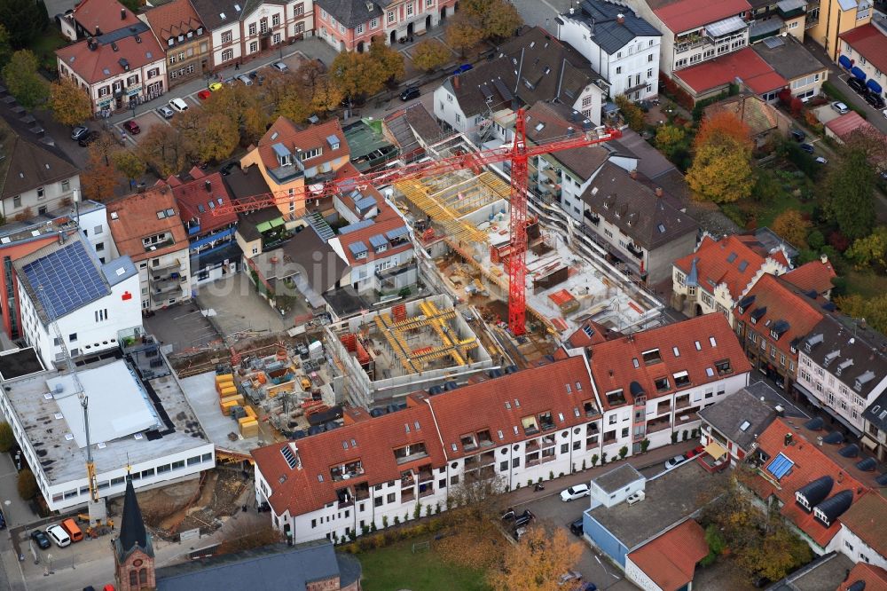 Luftbild Schopfheim - Baustellen zum Neubau eines Stadtquartiers Ühlin-Areal mit Wohn- und Gewerbeeinheiten in Schopfheim im Bundesland Baden-Württemberg, Deutschland