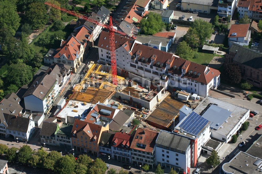 Luftbild Schopfheim - Baustellen zum Neubau eines Stadtquartiers Ühlin-Areal mit Wohn- und Gewerbeeinheiten in Schopfheim im Bundesland Baden-Württemberg, Deutschland