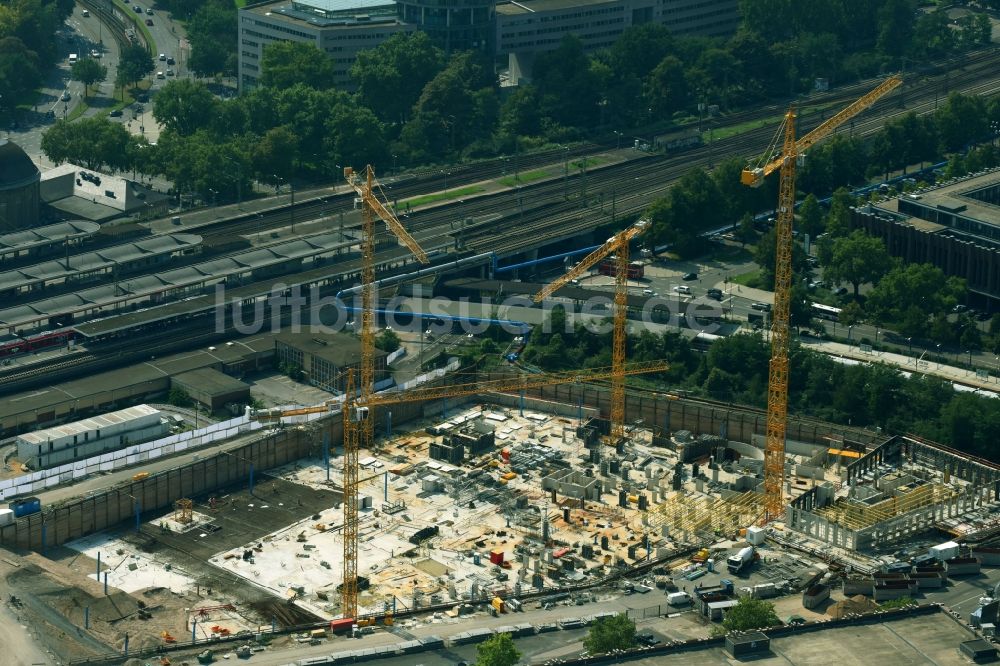 Luftaufnahme Köln - Baustellen zum Neubau eines Stadtquartiers MesseCity Köln im Ortsteil Innenstadt in Köln im Bundesland Nordrhein-Westfalen - NRW, Deutschland