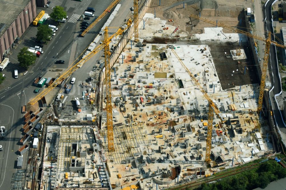 Luftbild Köln - Baustellen zum Neubau eines Stadtquartiers MesseCity Köln im Ortsteil Innenstadt in Köln im Bundesland Nordrhein-Westfalen - NRW, Deutschland