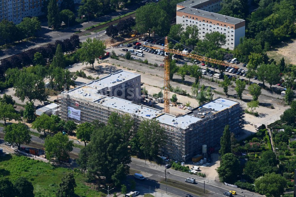 Luftaufnahme Berlin - Baustellen zum Neubau eines Stadtquartiers im Ortsteil Fennpfuhl in Berlin, Deutschland