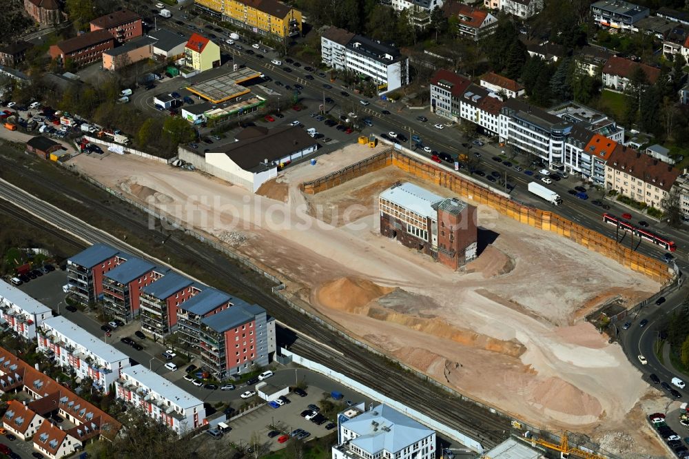 Luftbild Nürnberg - Baustellen zum Neubau eines Stadtquartiers im Ortsteil Sankt Jobst in Nürnberg im Bundesland Bayern, Deutschland