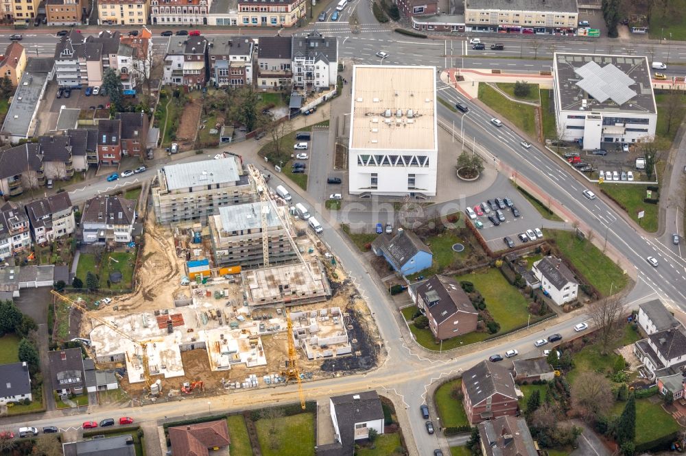 Luftaufnahme Hamm - Baustellen zum Neubau eines Stadtquartiers Rietzgartenviertel im Ortsteil Hamm-Osten in Hamm im Bundesland Nordrhein-Westfalen, Deutschland