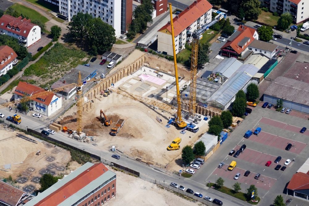 Luftaufnahme Göttingen - Baustellen zum Neubau eines Stadtquartiers Sartoriusquartier in Göttingen im Bundesland Niedersachsen, Deutschland