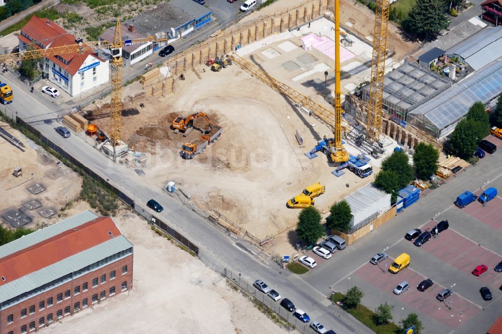 Göttingen von oben - Baustellen zum Neubau eines Stadtquartiers Sartoriusquartier in Göttingen im Bundesland Niedersachsen, Deutschland