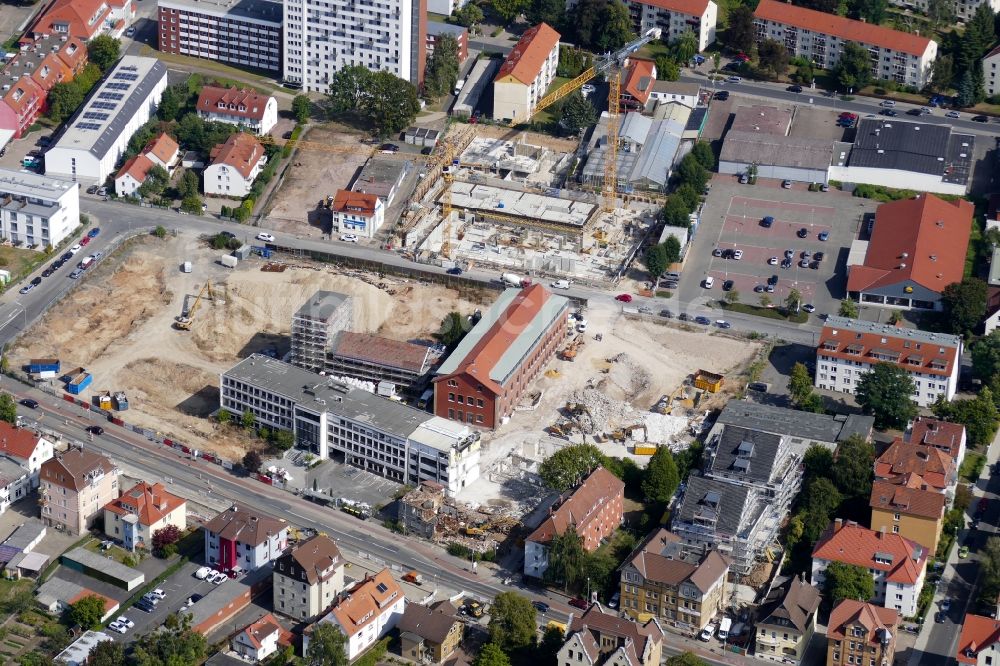 Göttingen aus der Vogelperspektive: Baustellen zum Neubau des Stadtquartiers Sartoriusquartier in Göttingen im Bundesland Niedersachsen, Deutschland