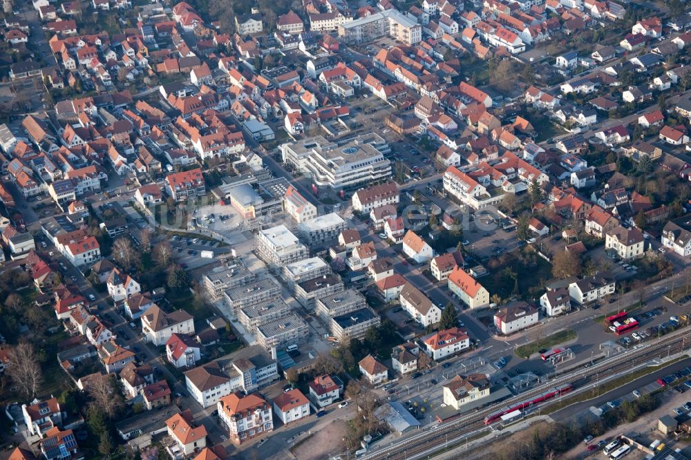 Kandel von oben - Baustellen zum Neubau eines Stadtquartiers 'Im Stadtkern' in Kandel im Bundesland Rheinland-Pfalz, Deutschland