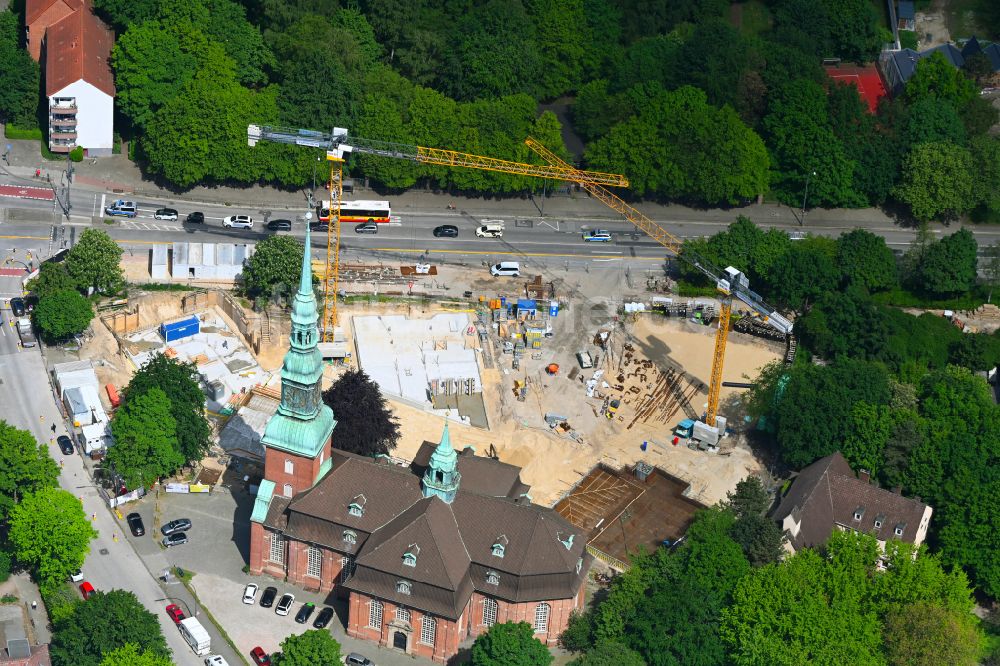 Hamburg von oben - Baustellen zum Neubau eines Stadtquartiers Trinitatis-Quartier im Ortsteil Altona-Altstadt in Hamburg, Deutschland