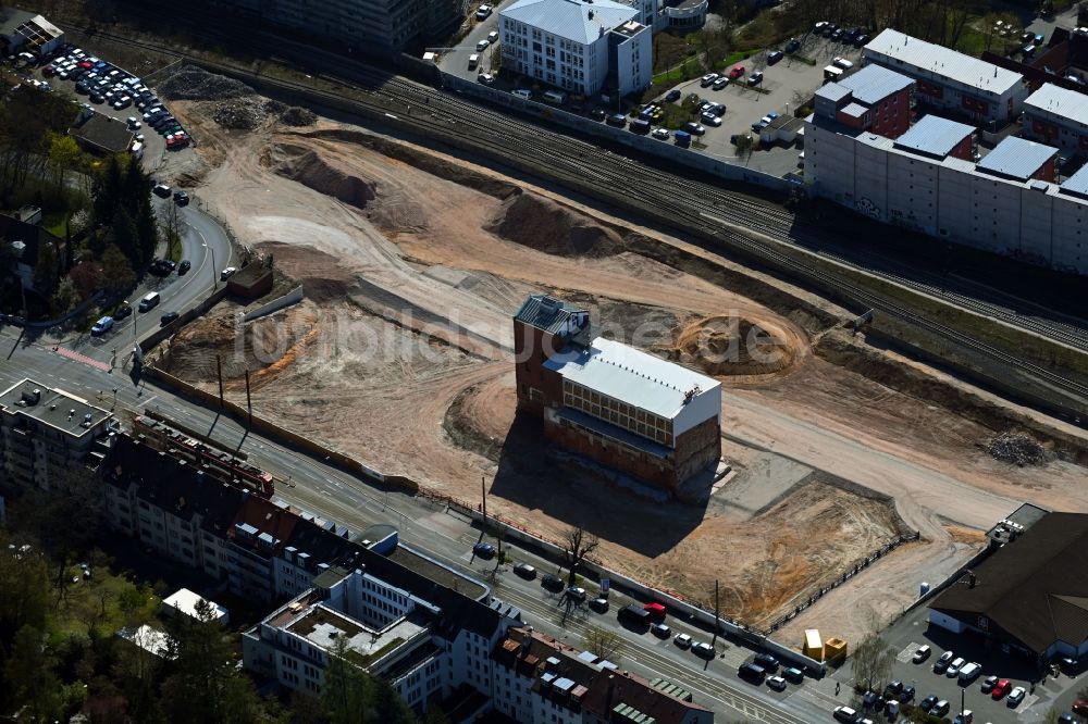 Nürnberg aus der Vogelperspektive: Baustellen zum Neubau eines Stadtquartiers Äußere Sulzbacher Straße im Ortsteil Sankt Jobst in Nürnberg im Bundesland Bayern, Deutschland