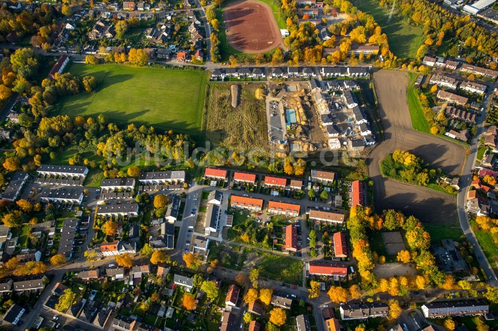 Luftbild Beckhausen - Baustellen zum Neubau- Wohngebiet einer Einfamilienhaus- und Reihenhaus- Siedlung in Beckhausen im Bundesland Nordrhein-Westfalen