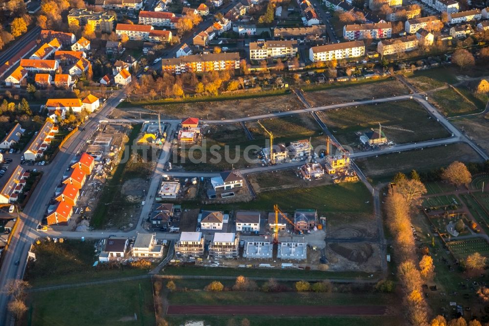 Luftbild Hamm - Baustellen zum Neubau- Wohngebiet einer Einfamilienhaus- Siedlung am Beisenkamp in Hamm im Bundesland Nordrhein-Westfalen, Deutschland