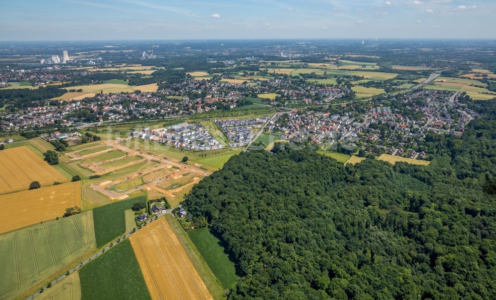 Dortmund aus der Vogelperspektive: Baustellen zum Neubau- Wohngebiet einer Einfamilienhaus- Siedlung Brechtener Heide in Dortmund im Bundesland Nordrhein-Westfalen, Deutschland