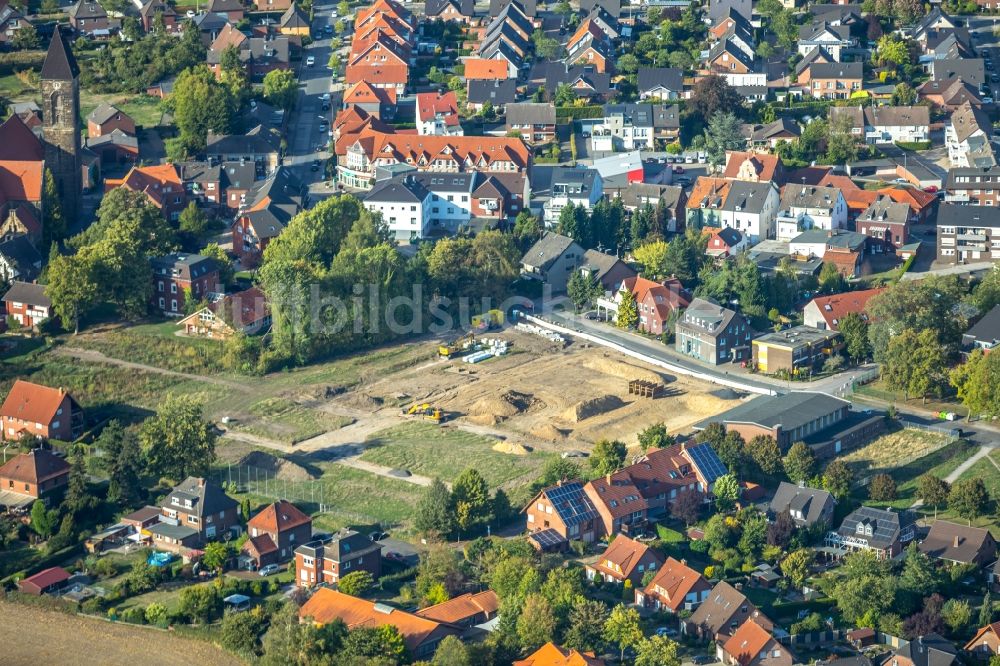 Luftaufnahme Hamm - Baustellen zum Neubau- Wohngebiet einer Einfamilienhaus- Siedlung an der Dörholtstraße in Hamm im Bundesland Nordrhein-Westfalen, Deutschland