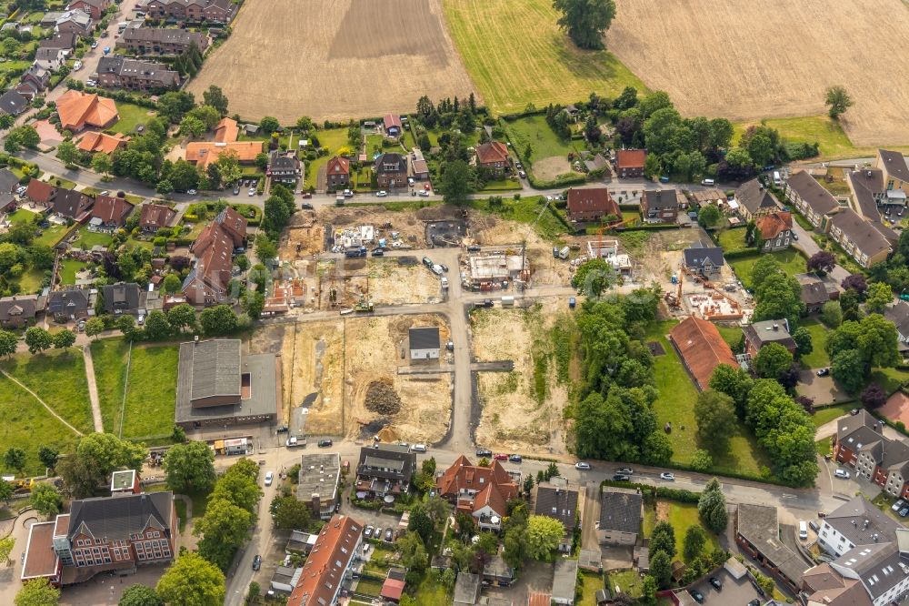 Hamm von oben - Baustellen zum Neubau- Wohngebiet einer Einfamilienhaus- Siedlung an der Dörholtstraße in Hamm im Bundesland Nordrhein-Westfalen, Deutschland