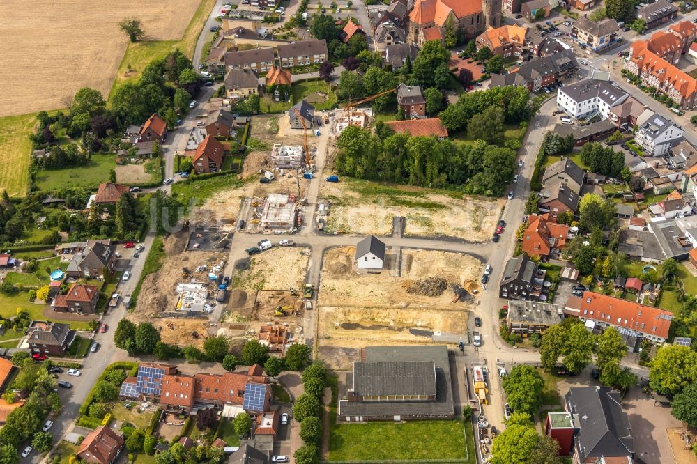 Luftaufnahme Hamm - Baustellen zum Neubau- Wohngebiet einer Einfamilienhaus- Siedlung an der Dörholtstraße in Hamm im Bundesland Nordrhein-Westfalen, Deutschland