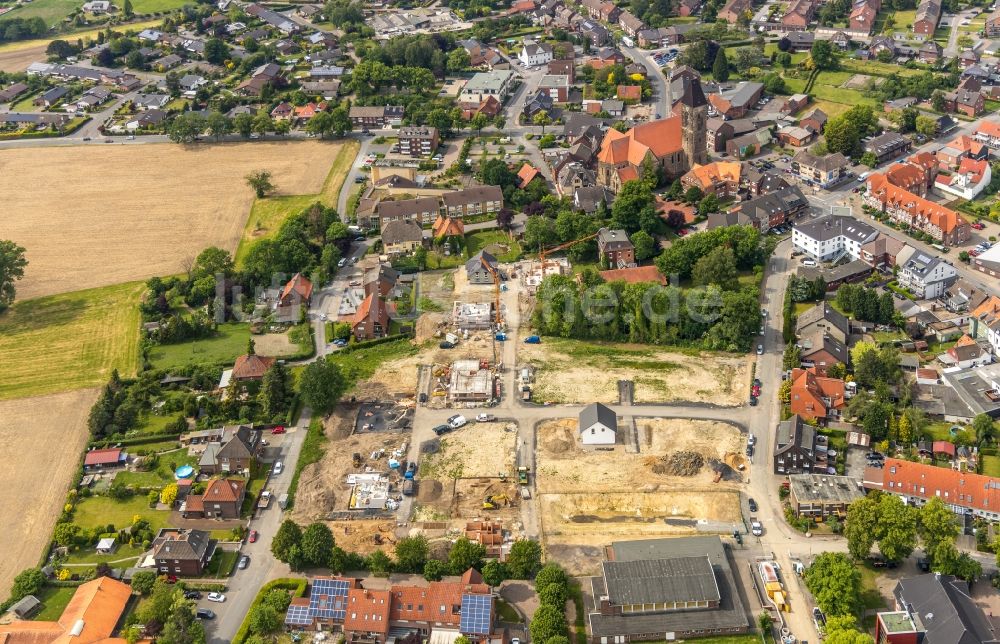 Hamm von oben - Baustellen zum Neubau- Wohngebiet einer Einfamilienhaus- Siedlung an der Dörholtstraße in Hamm im Bundesland Nordrhein-Westfalen, Deutschland