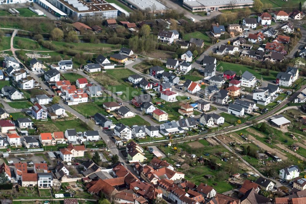 Luftbild Bahlingen am Kaiserstuhl - Baustellen zum Neubau- Wohngebiet einer Einfamilienhaus- Siedlung EFH in Bahlingen am Kaiserstuhl im Bundesland Baden-Württemberg, Deutschland