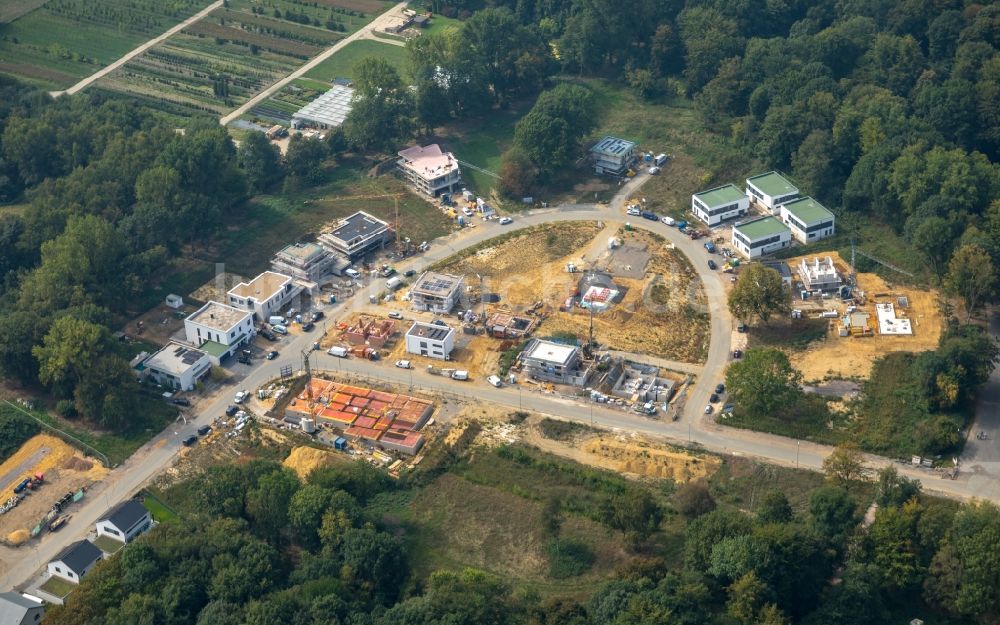 Gelsenkirchen aus der Vogelperspektive: Baustellen zum Neubau- Wohngebiet einer Einfamilienhaus- Siedlung entlang der Westerholter Straße in Gelsenkirchen im Bundesland Nordrhein-Westfalen, Deutschland