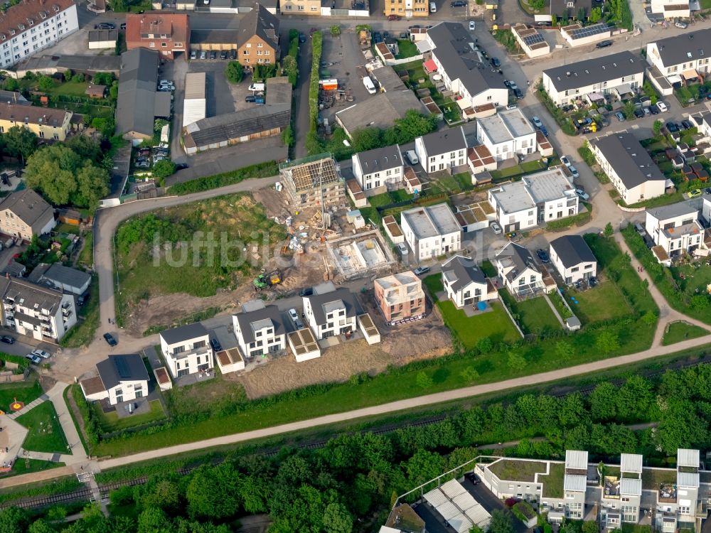 Gelsenkirchen von oben - Baustellen zum Neubau- Wohngebiet einer Einfamilienhaus- Siedlung in Gelsenkirchen im Bundesland Nordrhein-Westfalen