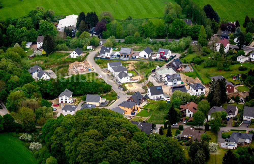 Luftaufnahme Gevelsberg - Baustellen zum Neubau- Wohngebiet einer Einfamilienhaus- Siedlung in Gevelsberg im Bundesland Nordrhein-Westfalen