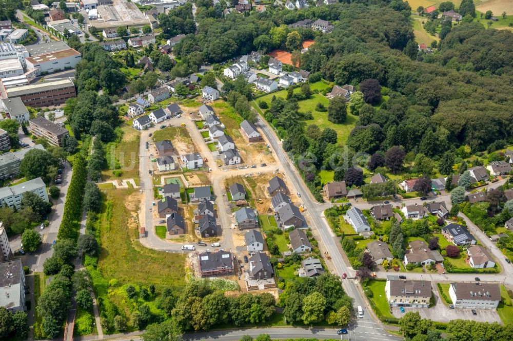 Luftbild Heiligenhaus - Baustellen zum Neubau- Wohngebiet einer Einfamilienhaus- Siedlung in Heiligenhaus im Bundesland Nordrhein-Westfalen