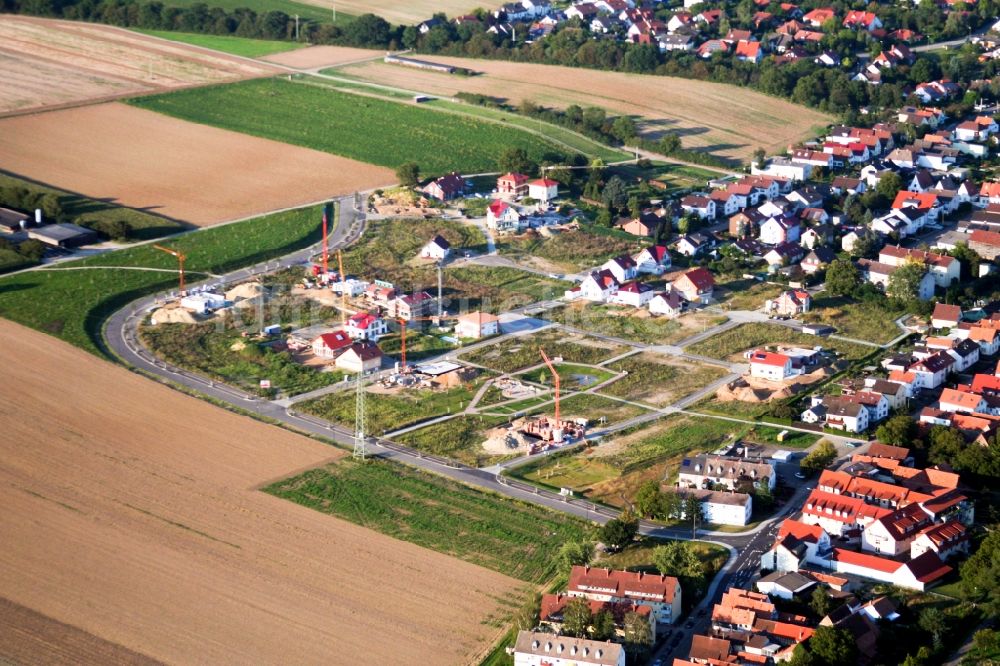 Kandel von oben - Baustellen zum Neubau- Wohngebiet einer Einfamilienhaus- Siedlung Am Höhenweg in Kandel im Bundesland Rheinland-Pfalz