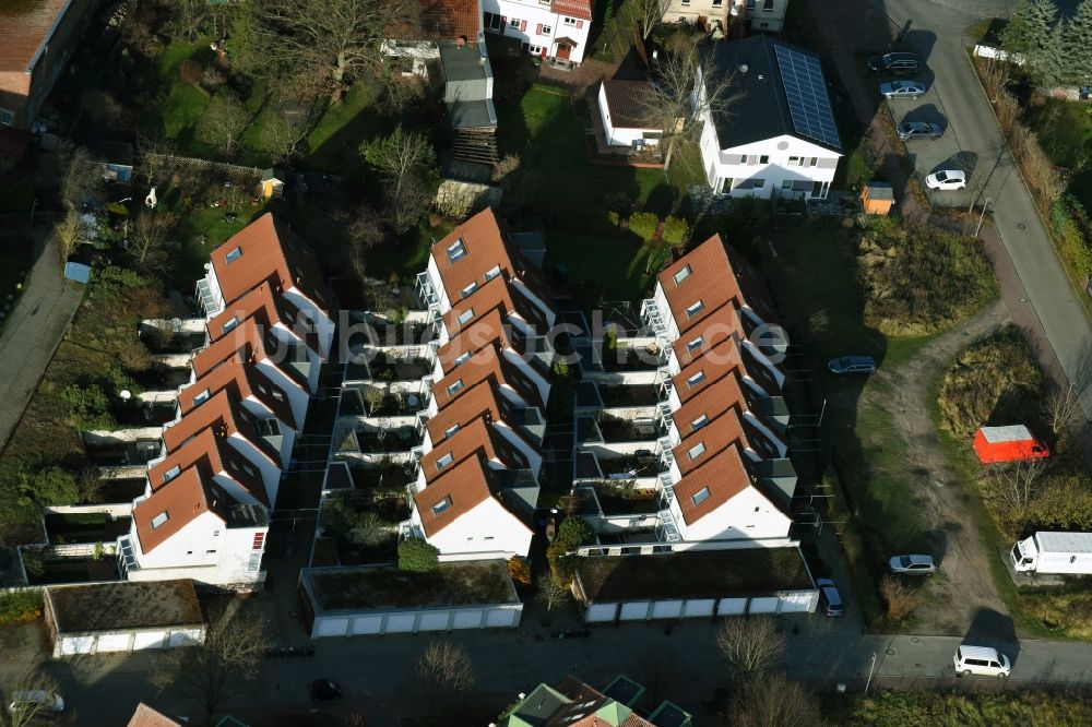 Luftbild Hohen Neuendorf - Baustellen zum Neubau- Wohngebiet einer Einfamilienhaus- Siedlung in Hohen Neuendorf im Bundesland Brandenburg