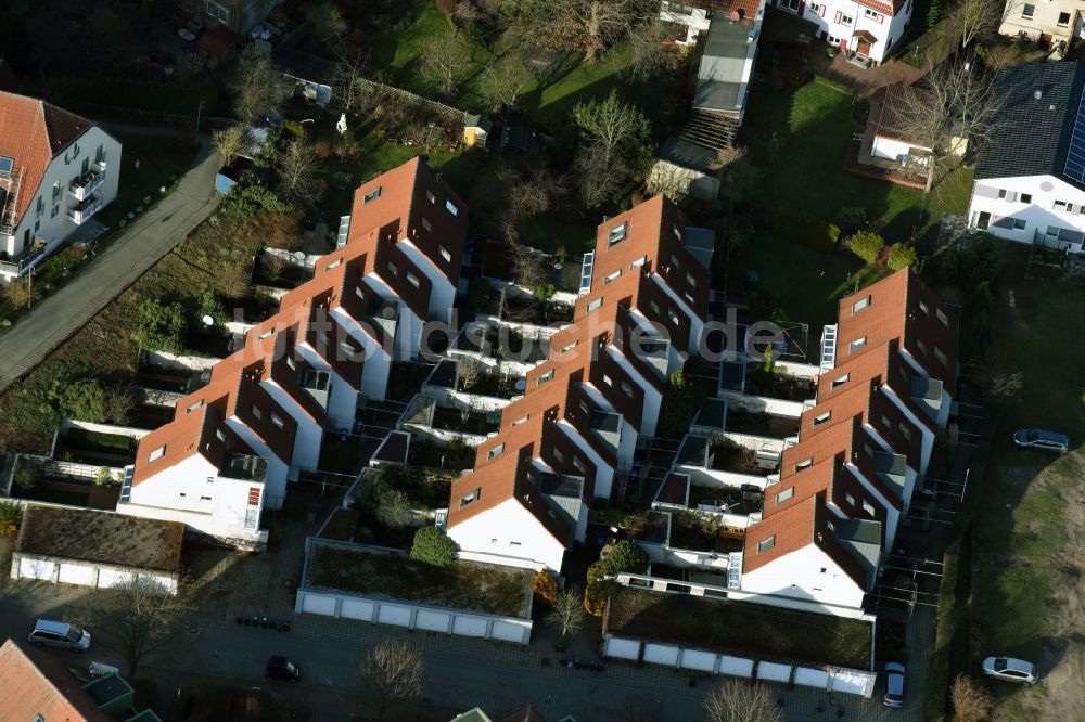 Luftaufnahme Hohen Neuendorf - Baustellen zum Neubau- Wohngebiet einer Einfamilienhaus- Siedlung in Hohen Neuendorf im Bundesland Brandenburg