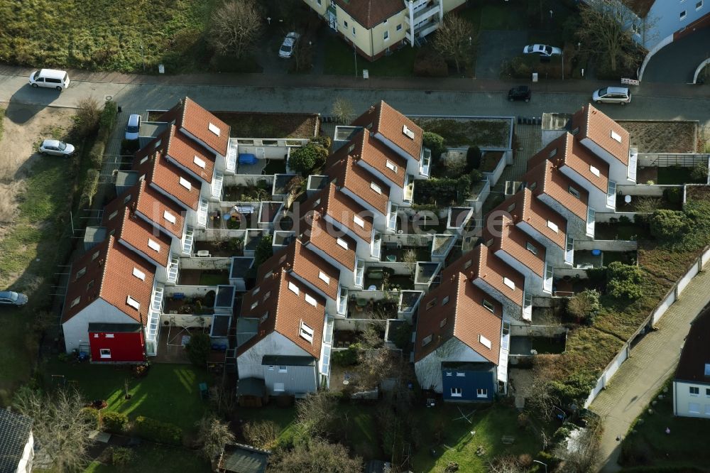 Luftbild Hohen Neuendorf - Baustellen zum Neubau- Wohngebiet einer Einfamilienhaus- Siedlung in Hohen Neuendorf im Bundesland Brandenburg