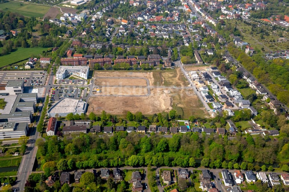 Luftaufnahme Hamm - Baustellen zum Neubau- Wohngebiet einer Einfamilienhaus- Siedlung Paracelsuspark der Paracelsus GmbH & Co. KG in Hamm im Bundesland Nordrhein-Westfalen