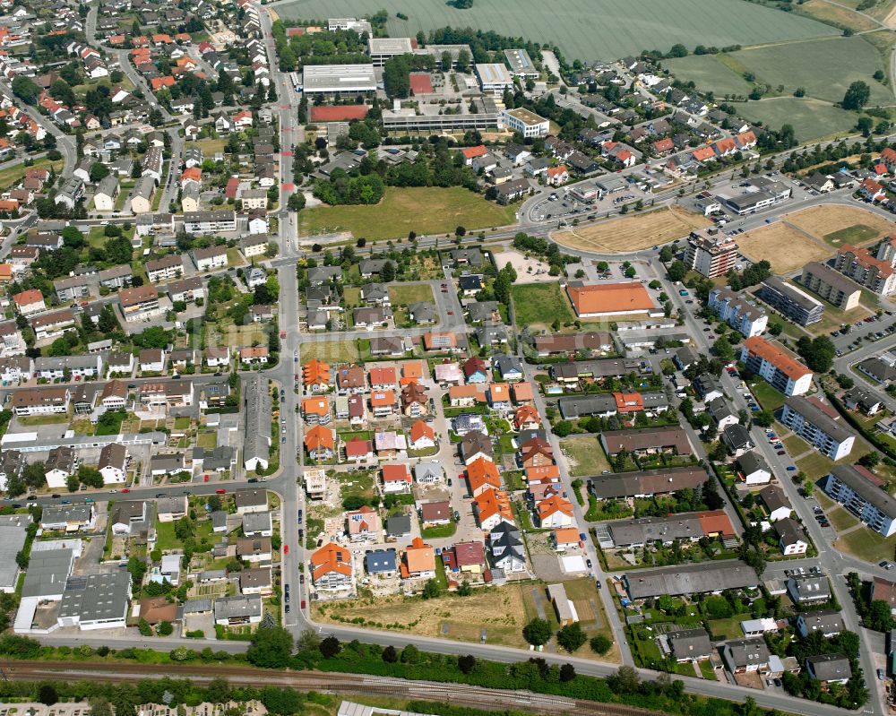 Philippsburg von oben - Baustellen zum Neubau- Wohngebiet einer Einfamilienhaus- Siedlung in Philippsburg im Bundesland Baden-Württemberg, Deutschland