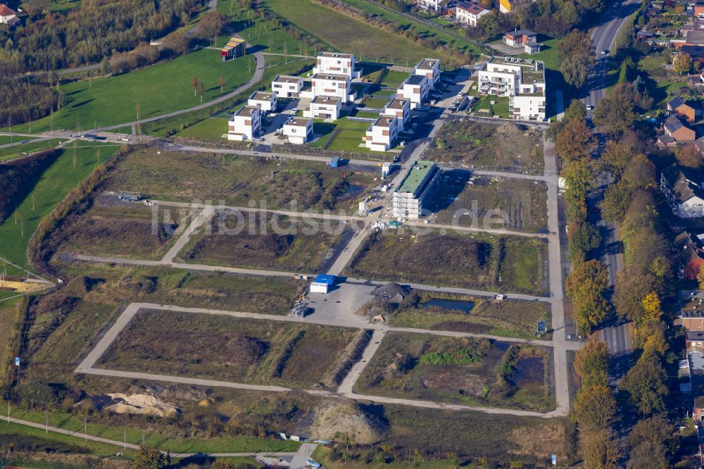 Luftbild Selm - Baustellen zum Neubau- Wohngebiet einer Einfamilienhaus- Siedlung in Selm im Bundesland Nordrhein-Westfalen, Deutschland