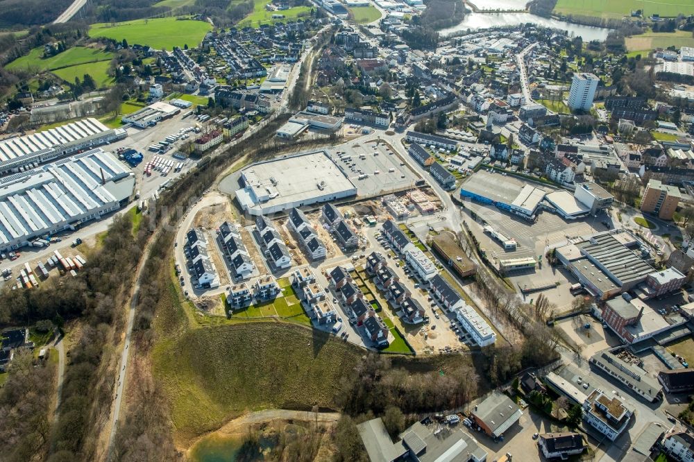 Velbert aus der Vogelperspektive: Baustellen zum Neubau- Wohngebiet einer Einfamilienhaus- Siedlung Sontumer Straße - Winkelstraße - Hixholzer Weg in Velbert im Bundesland Nordrhein-Westfalen