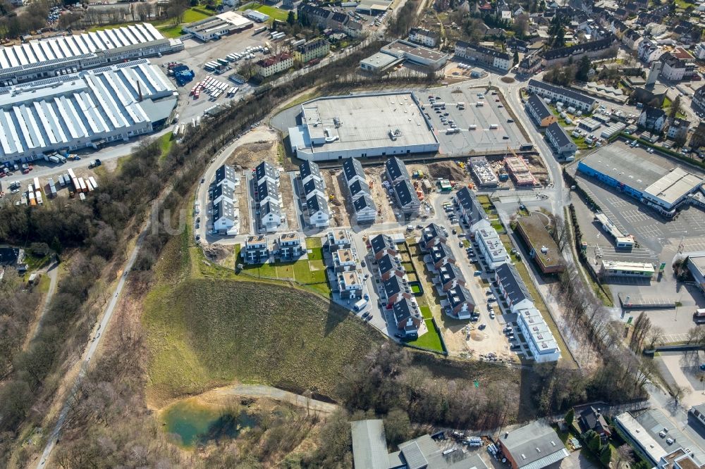 Luftbild Velbert - Baustellen zum Neubau- Wohngebiet einer Einfamilienhaus- Siedlung Sontumer Straße - Winkelstraße - Hixholzer Weg in Velbert im Bundesland Nordrhein-Westfalen